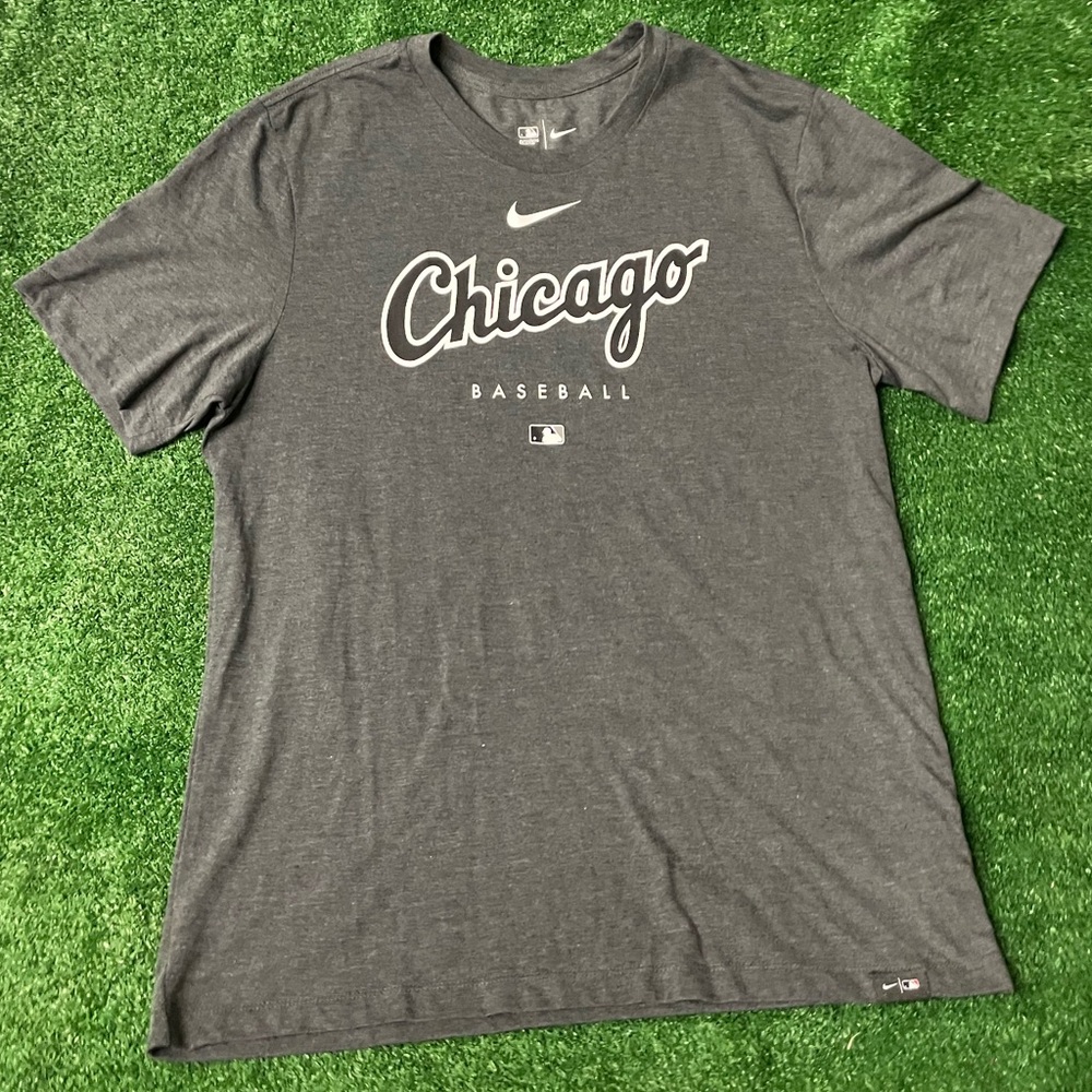 Chicago White Sox Nike AuthenticTri-Blend Performance T-Shirt - Heather Charcoal